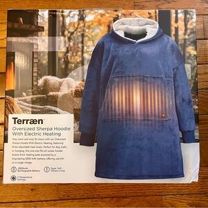 Terraen Oversized Sherpa Hoodie with Electric Heating